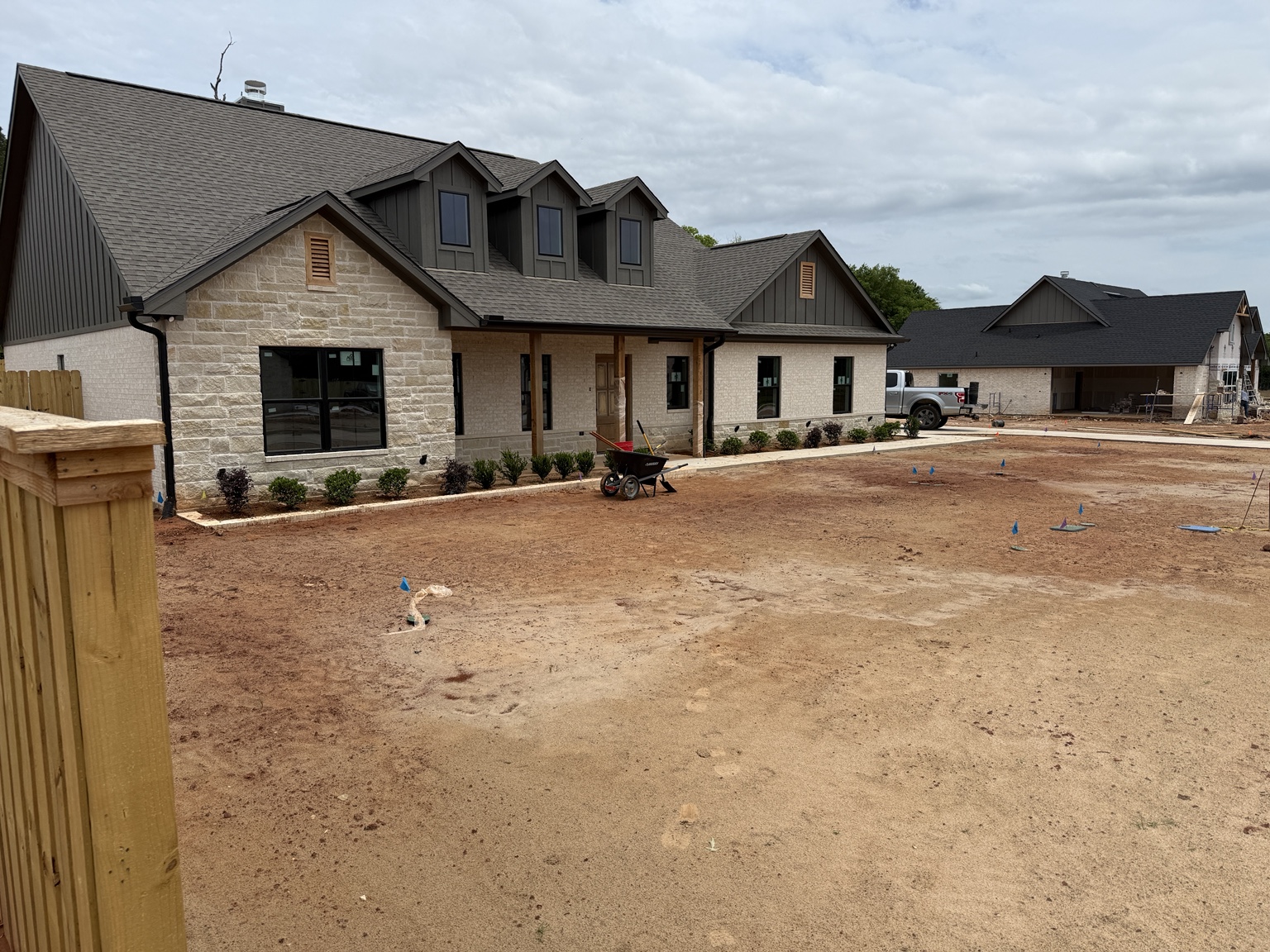 Finished landscape and fence work